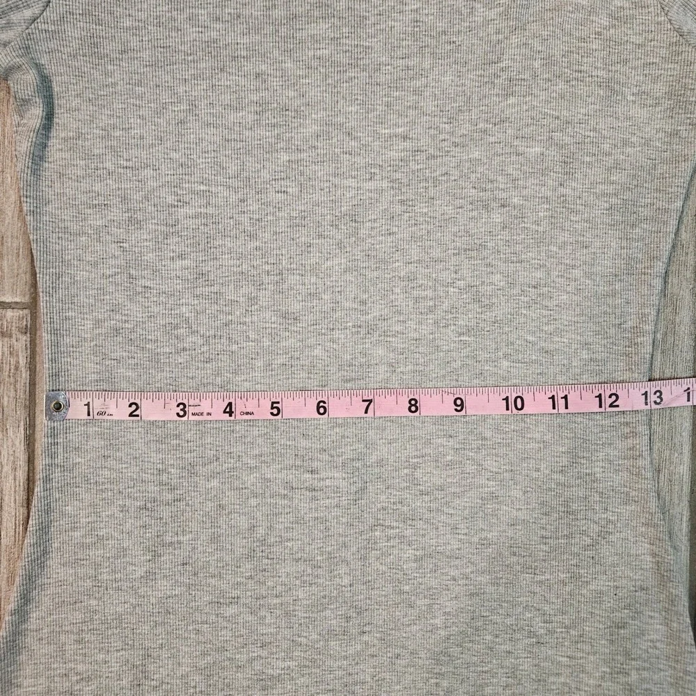 Bumpsuit Long Sleeve Maxi Dress Size M Grey Ribbed‎ Bodycon Stretch Maternity